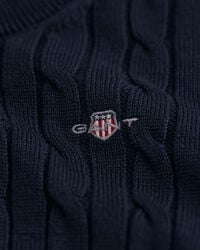 Kids Shield crewneck sweater af bomuld med kabelstrik