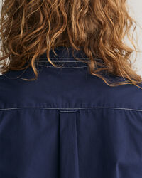 Skjortekjole med kontrastsyning