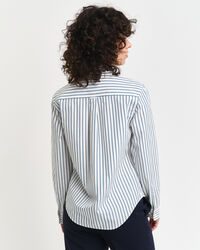 Regular fit klassisk stribet poplin-skjorte