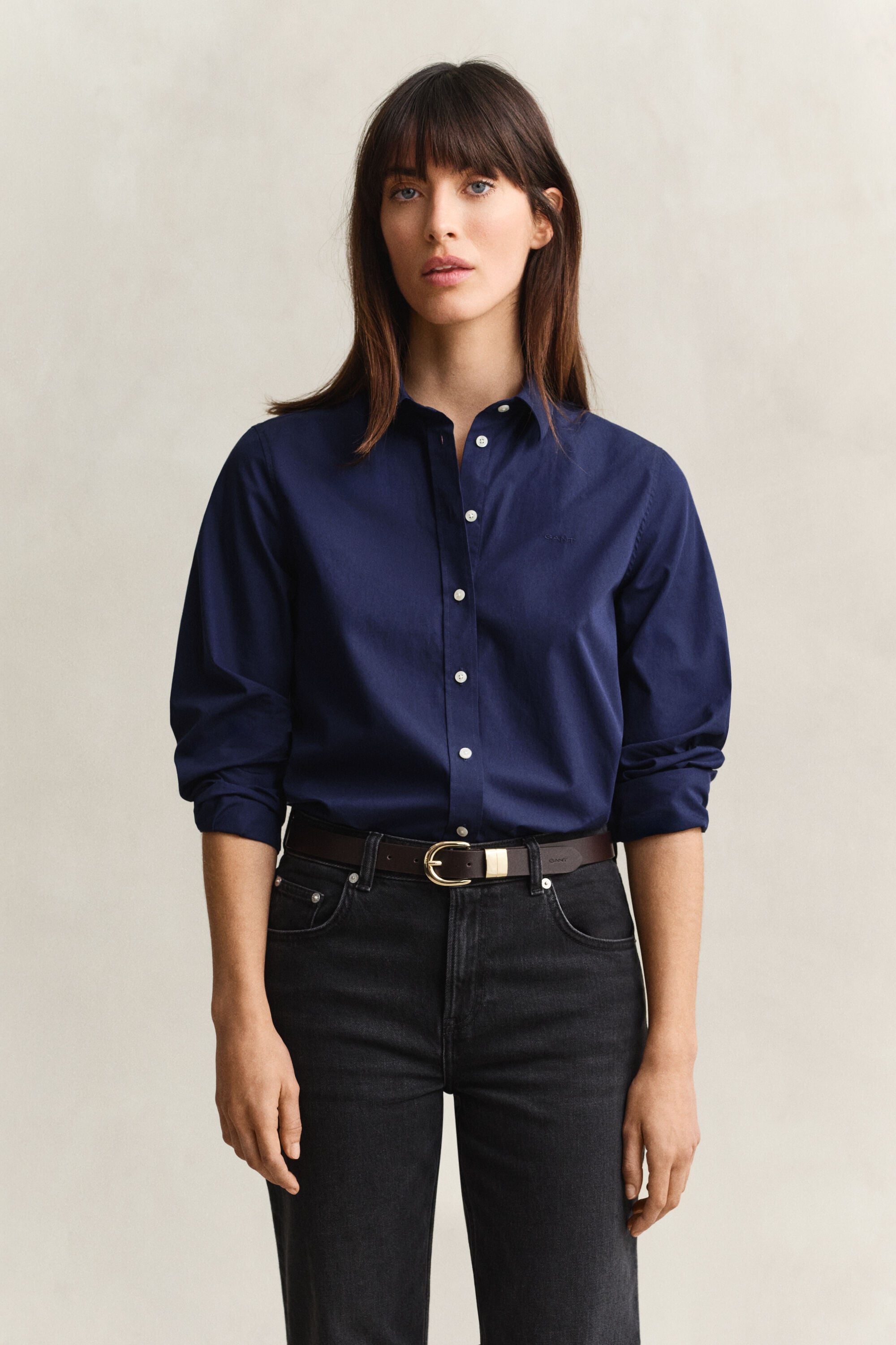 Regular fit klassisk poplin-skjorte