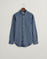 Regular fit gingham-skjorte med jasp&eacute;-garn