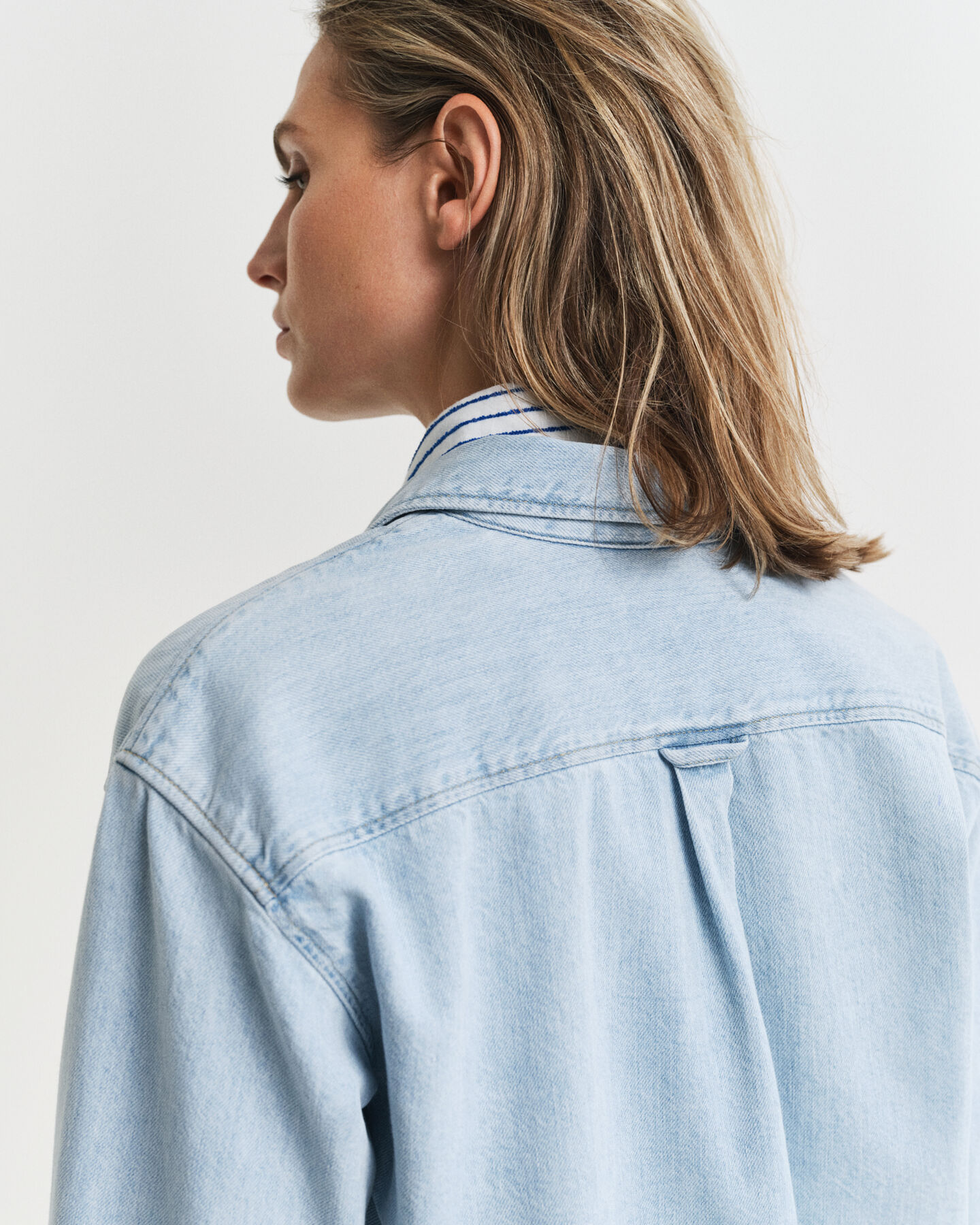 Relaxed fit Pocket Detail denim skjorte