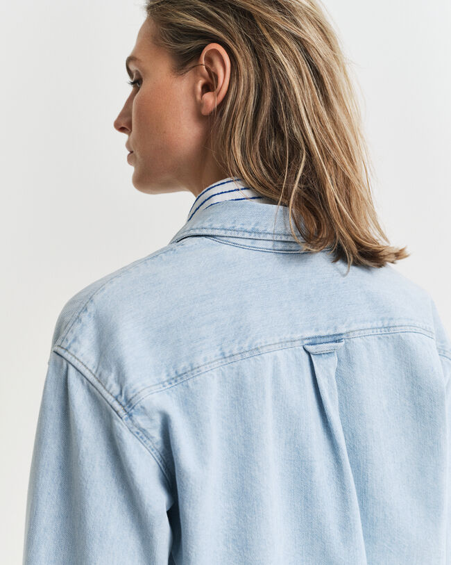 Relaxed fit Pocket Detail denim skjorte