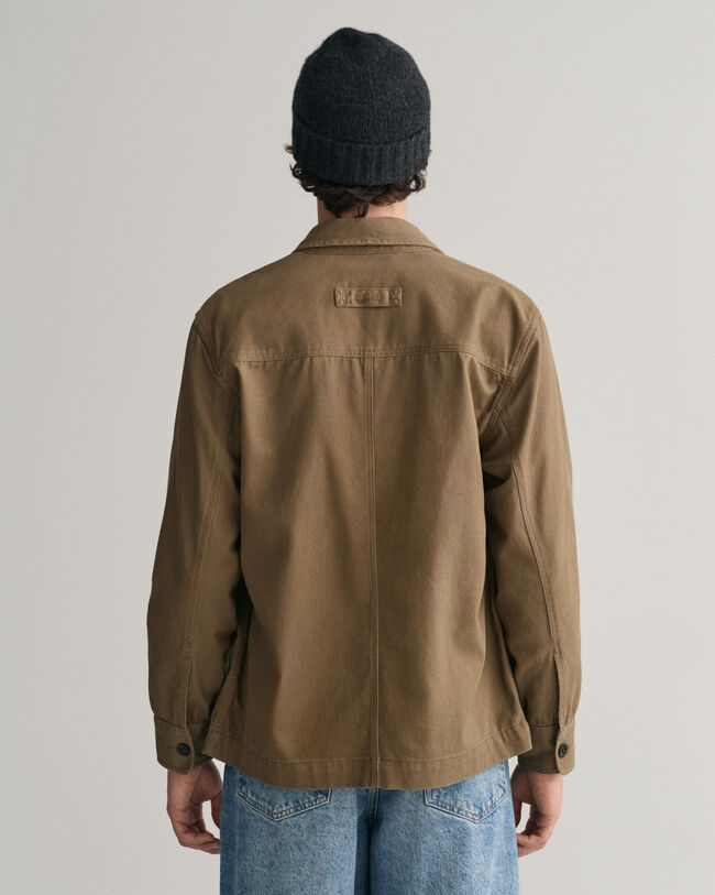 Overskjorte i børstet twill