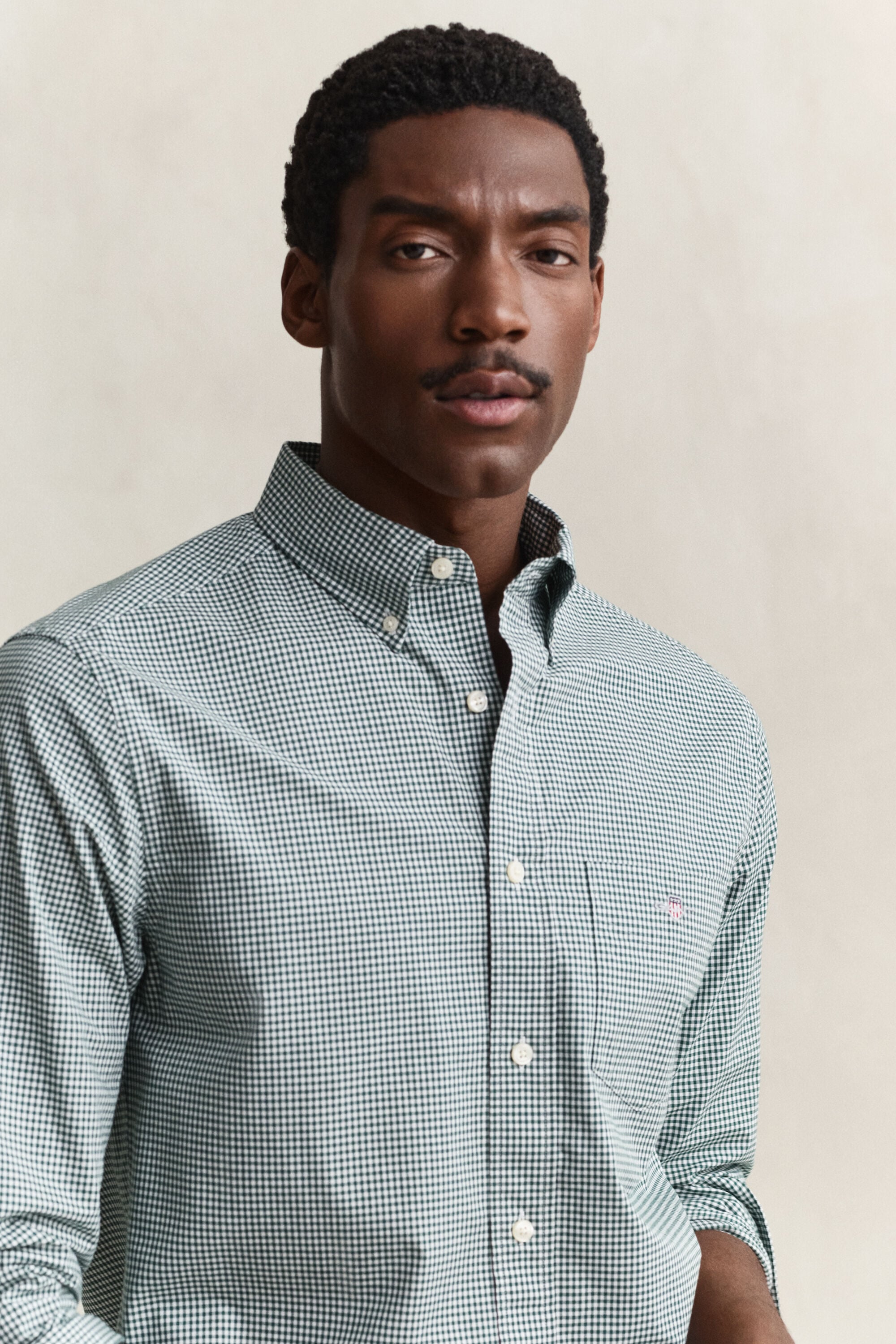 Gingham klassisk poplin-skjorte