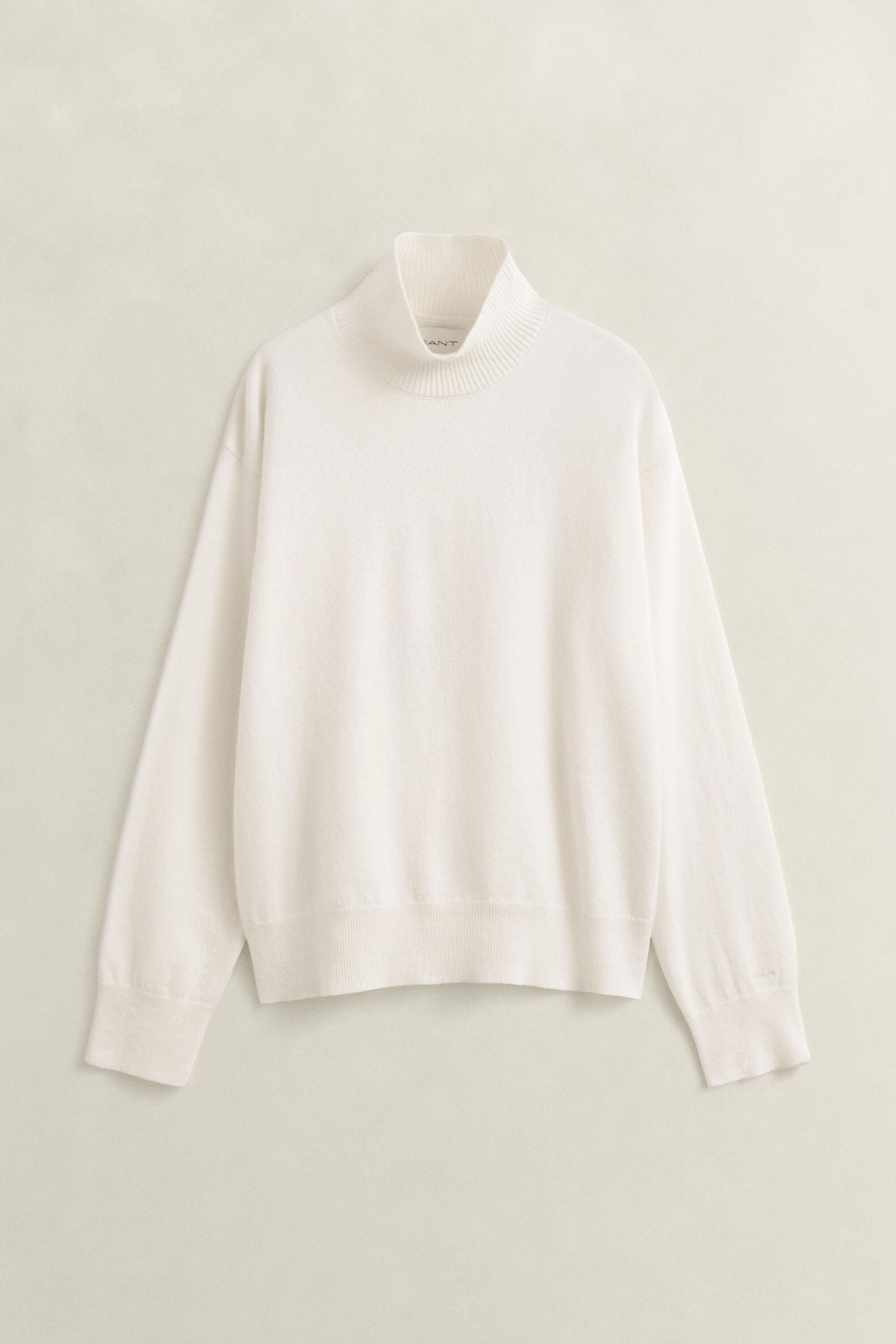 Sweater med mock-neck i luksuriøs lammeuld