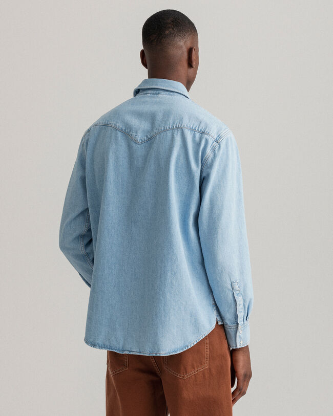 Relaxed fit Western denimskjorte