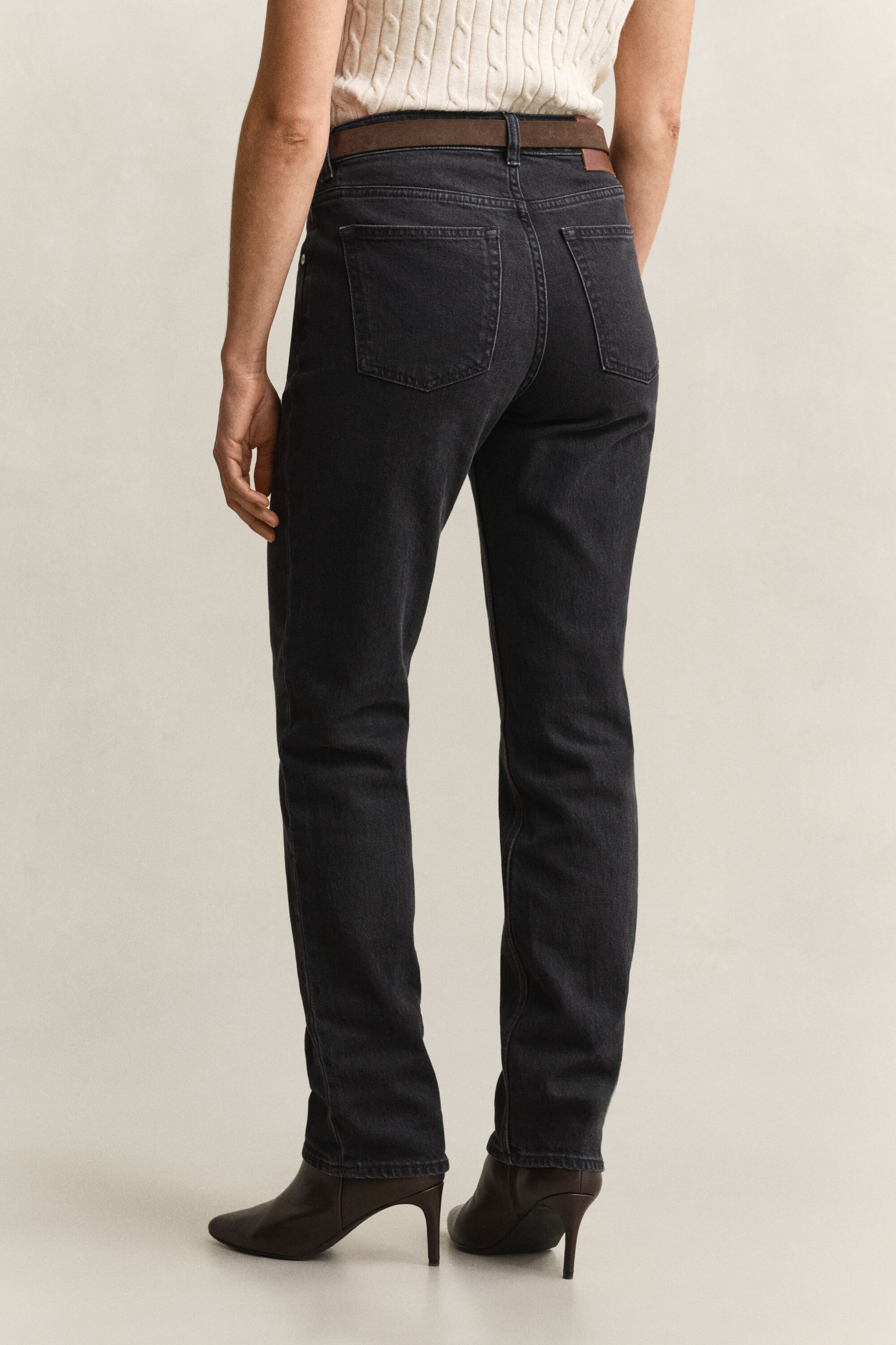 Jeans med lige ben og stræk