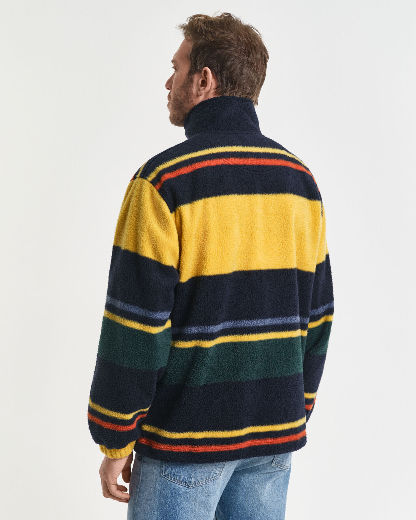 Stribet fleece sweatshirt