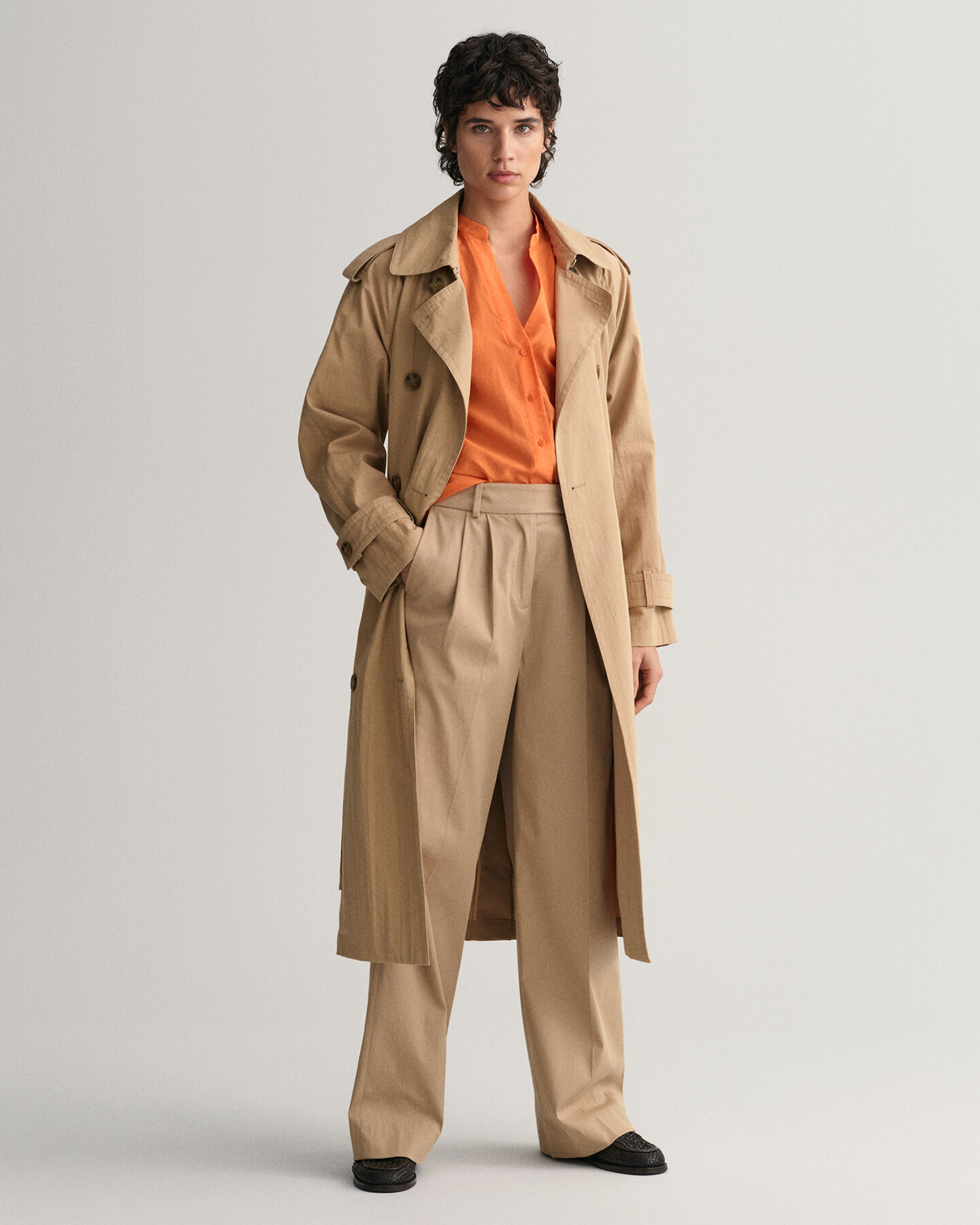 Relaxed fit bomuldssilkebluse