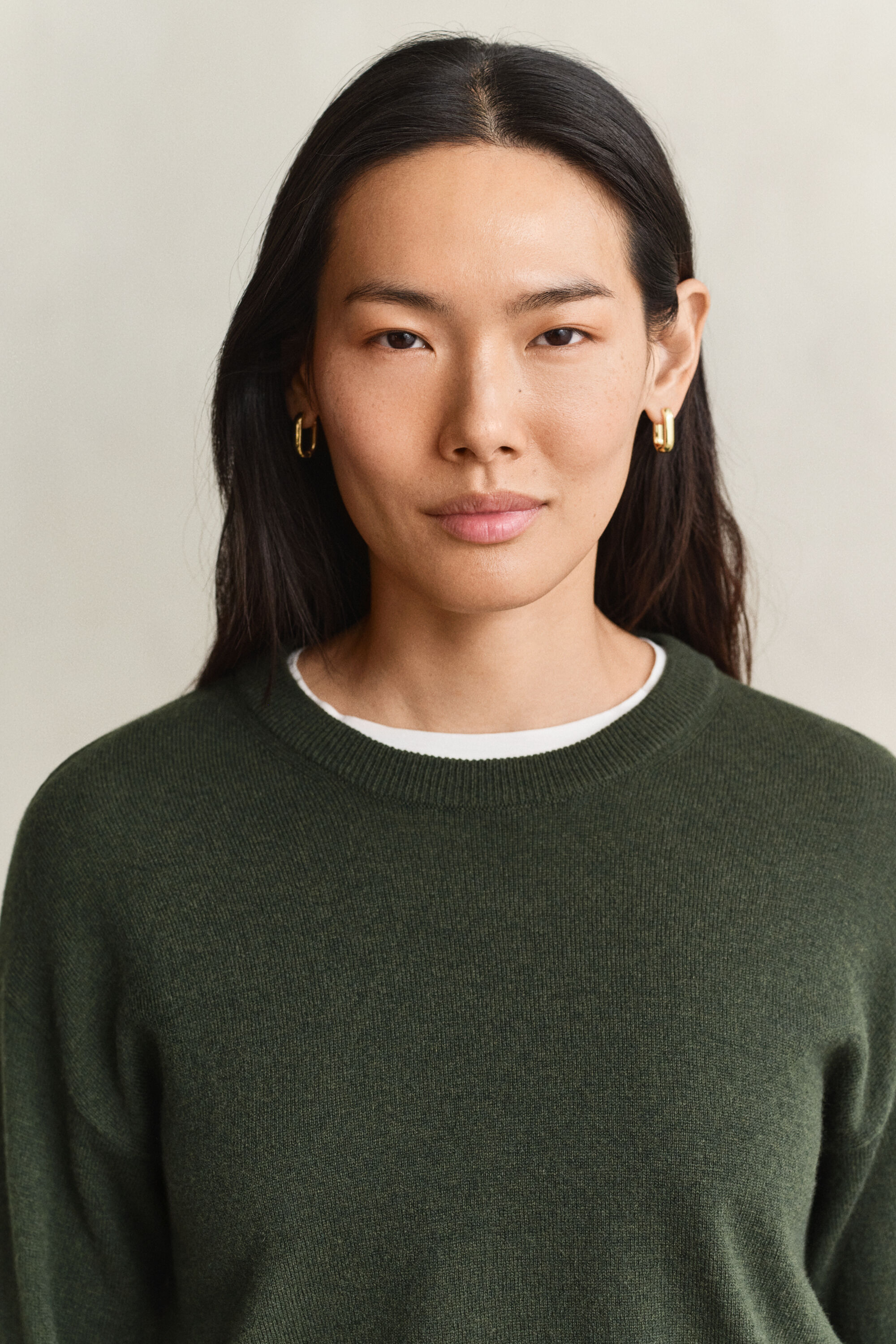 Crewneck sweater i ekstra fin lammeuld