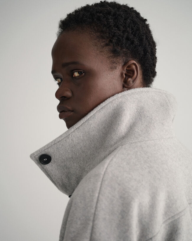 Kort jakke af uldblanding