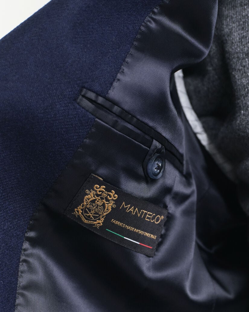 Slim fit Club Blazer i uldflannel