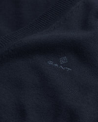 Cardigan i let bomuld med V-hals