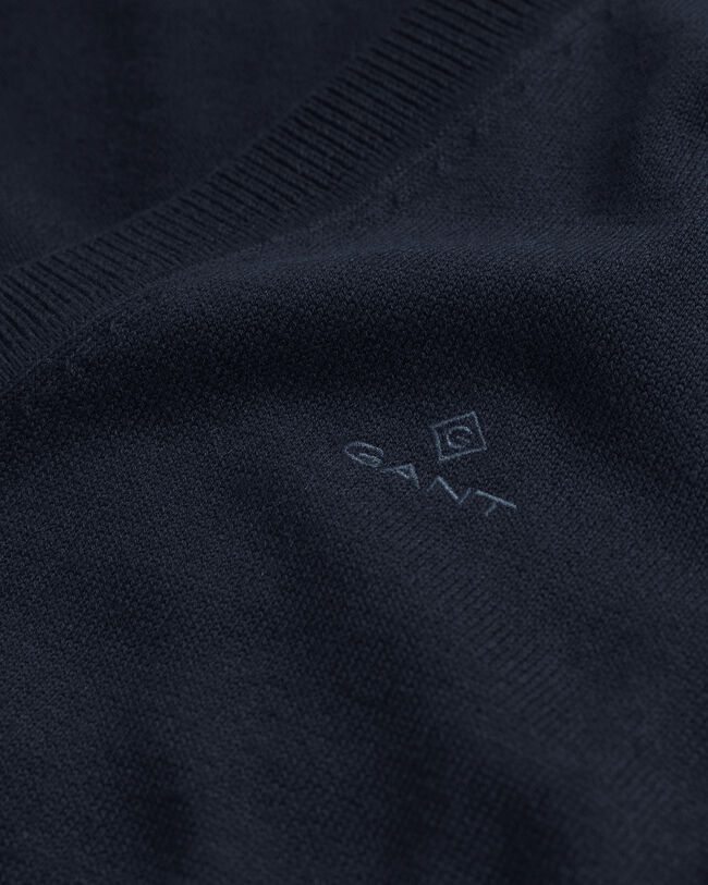 Cardigan i let bomuld med V-hals