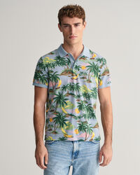 Hawaiian Print poloskjorte