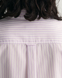 Regular fit stribet t&aelig;tv&aelig;vet skjorte