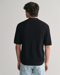 &Aring;ben strikket polosweater