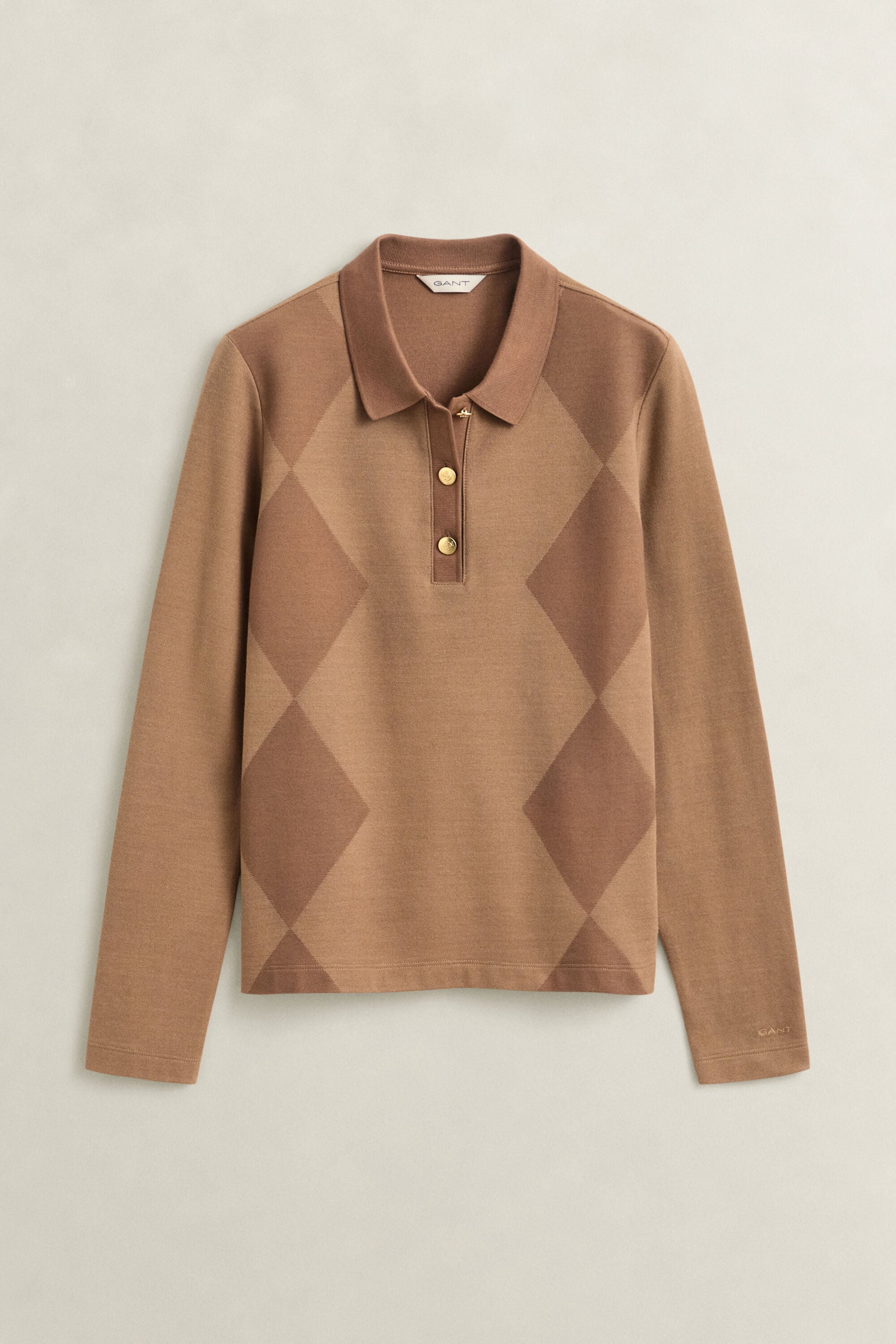 Argyle Langærmet poloskjorte