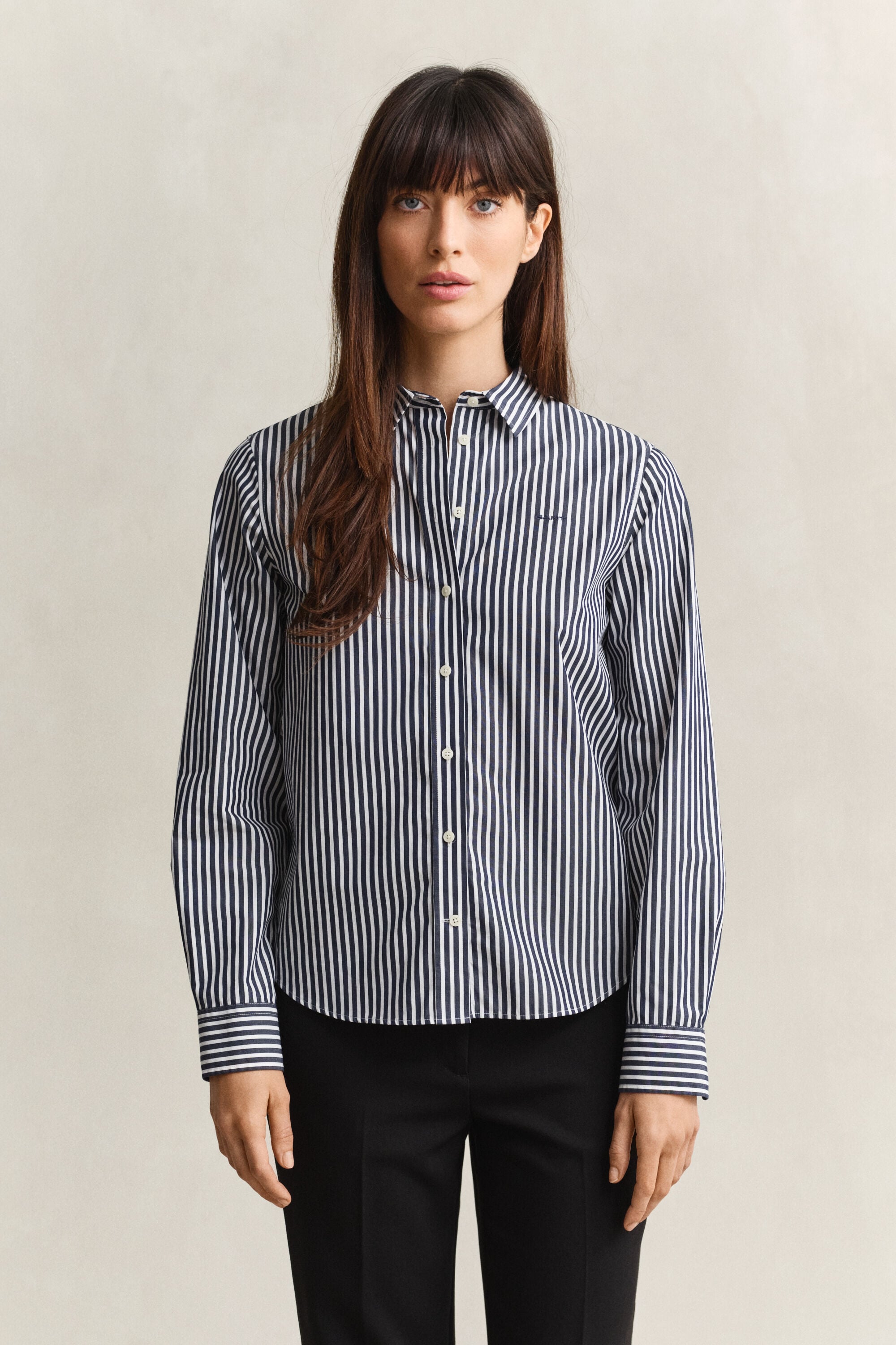 Classic Regular poplin skjorte med striber