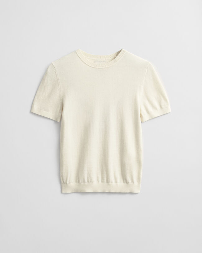 Let kortærmet sweater med crewneck