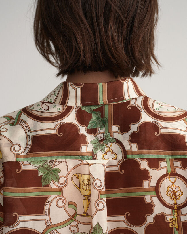 Relaxed Fit American Luxe skjorte af bomuld og silke