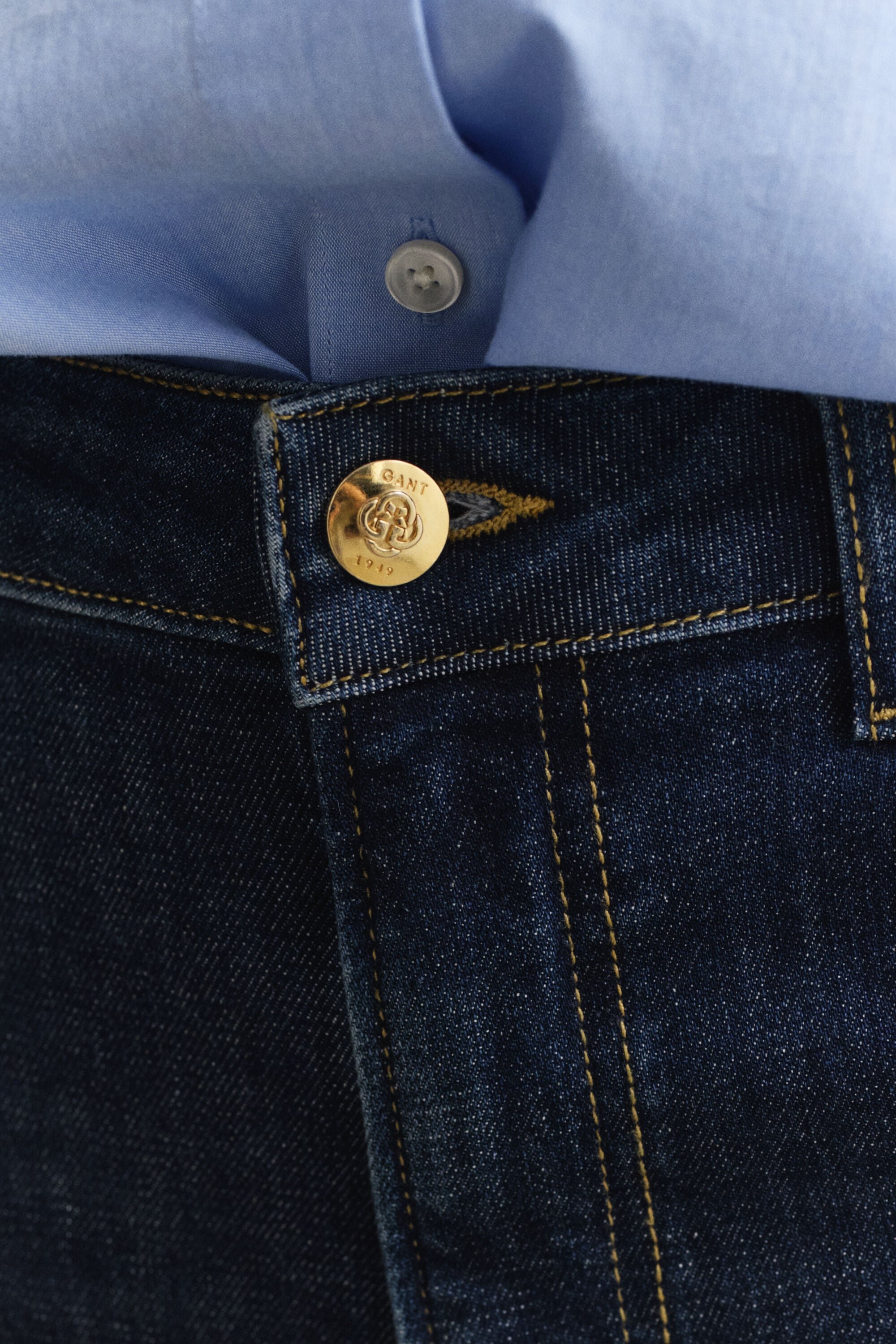 Slanke pintuck jeans med svaj