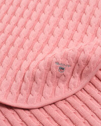 Baby t&aelig;ppe af bomuld med kabelstrik