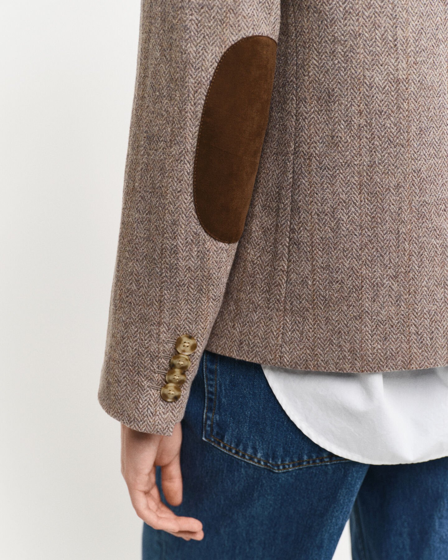 Regular fit kort sildebensmønstret blazer