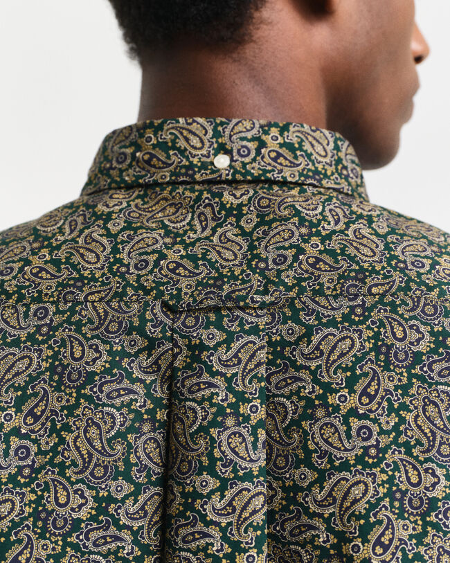 Regular fit trykt paisley skjorte