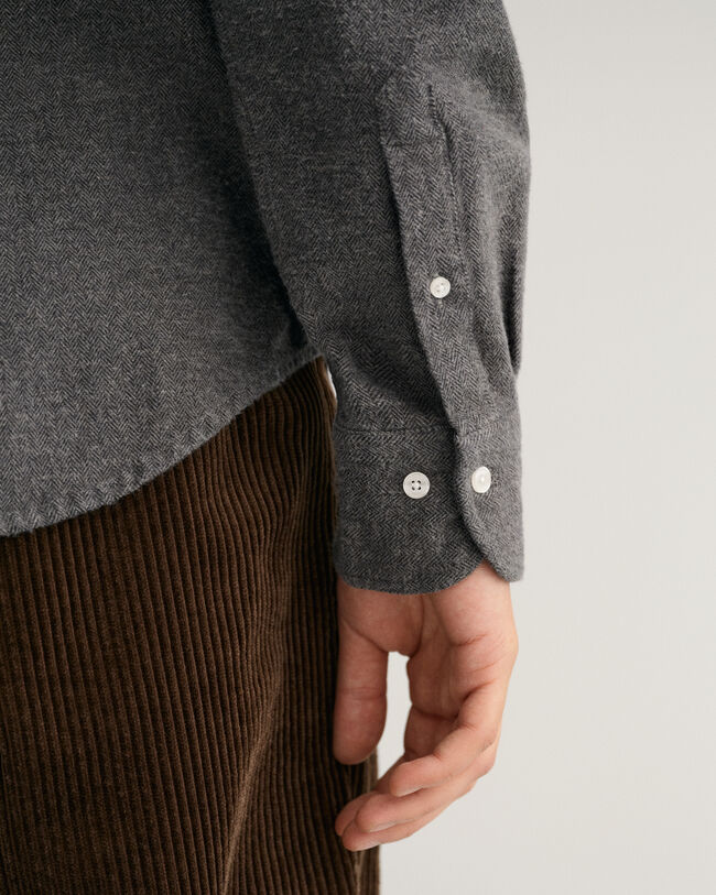 Regular fit sildebensmønstret skjorte