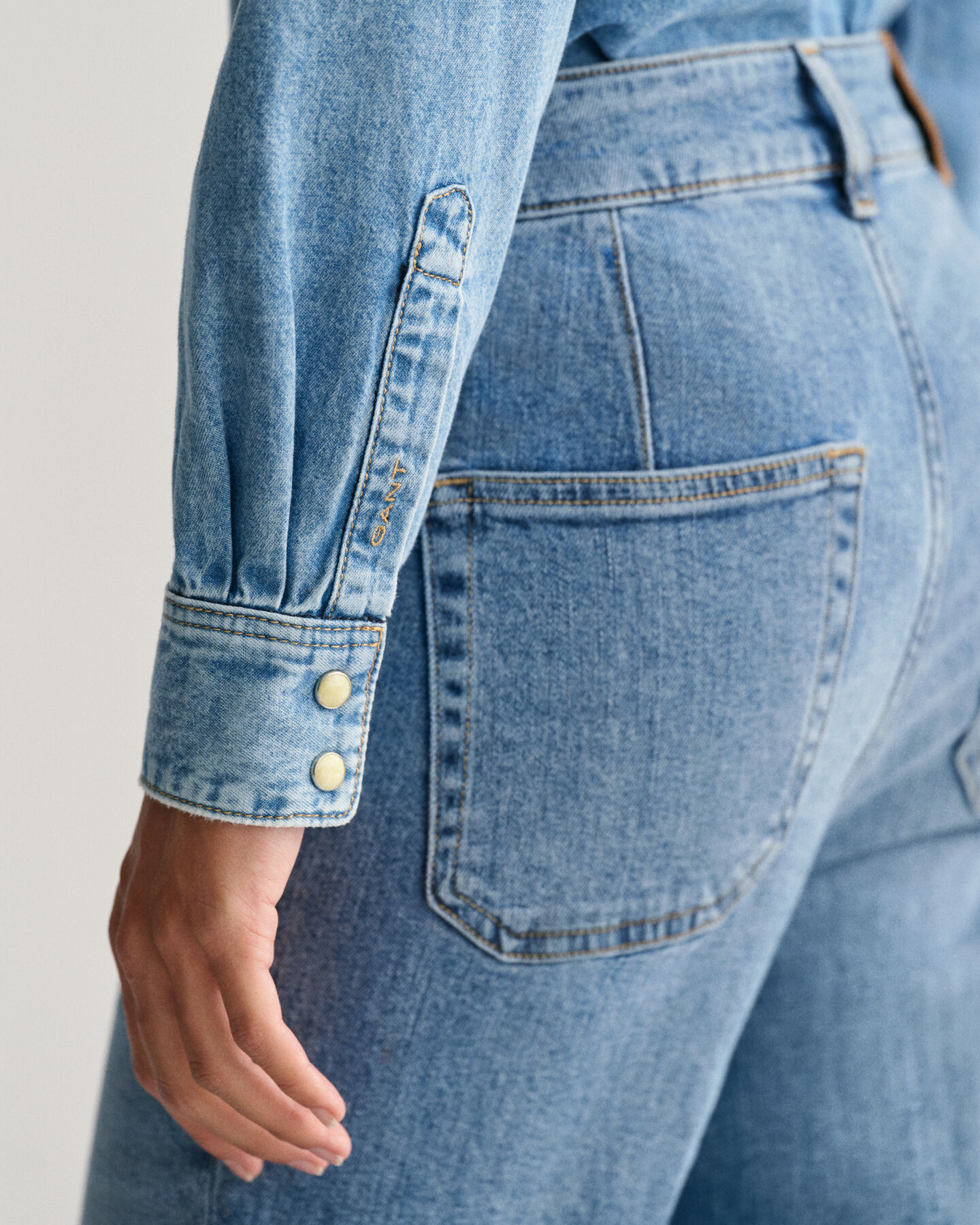 Regular fit denim-skjorte