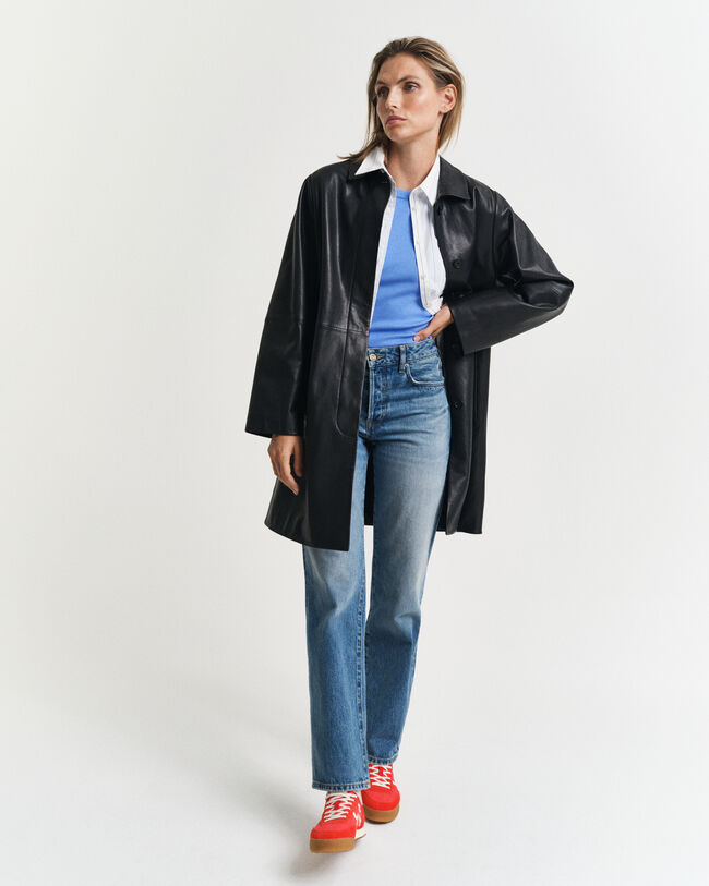 Ribstrikket tanktop med høj hals