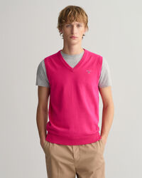 Classic sweater-vest af bomuld