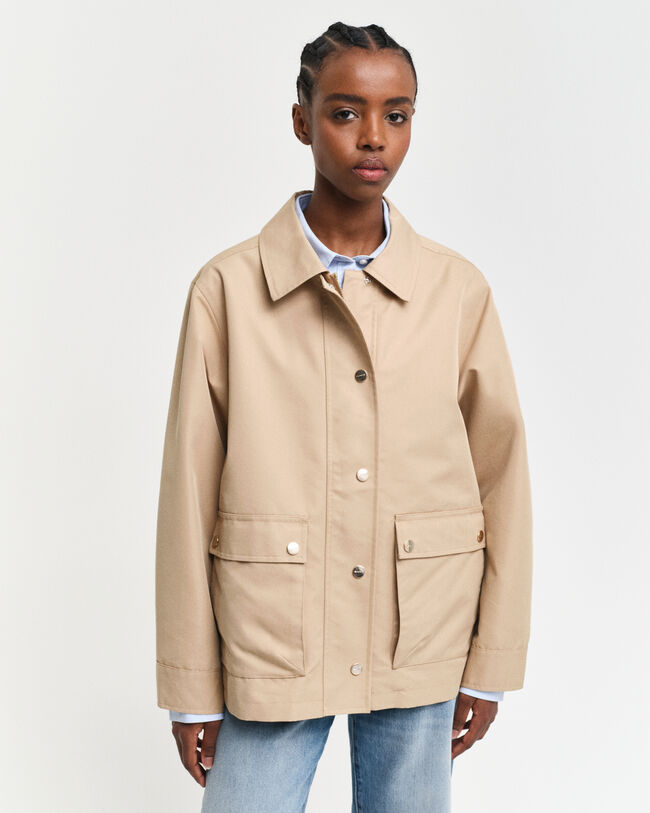 Jakke af bomuldstwill