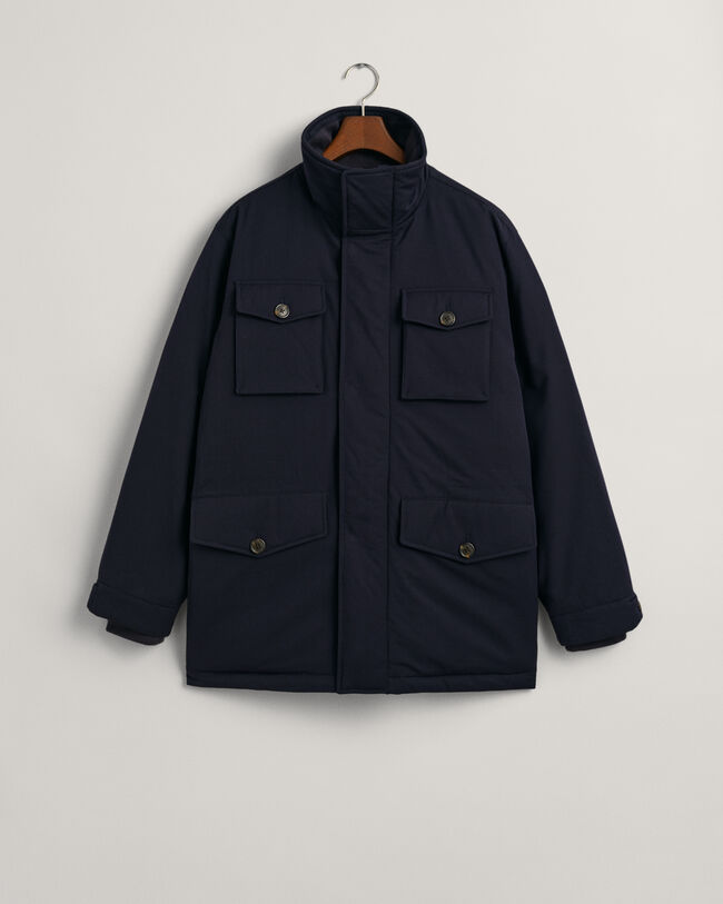 Vatteret feltjakke i flannel