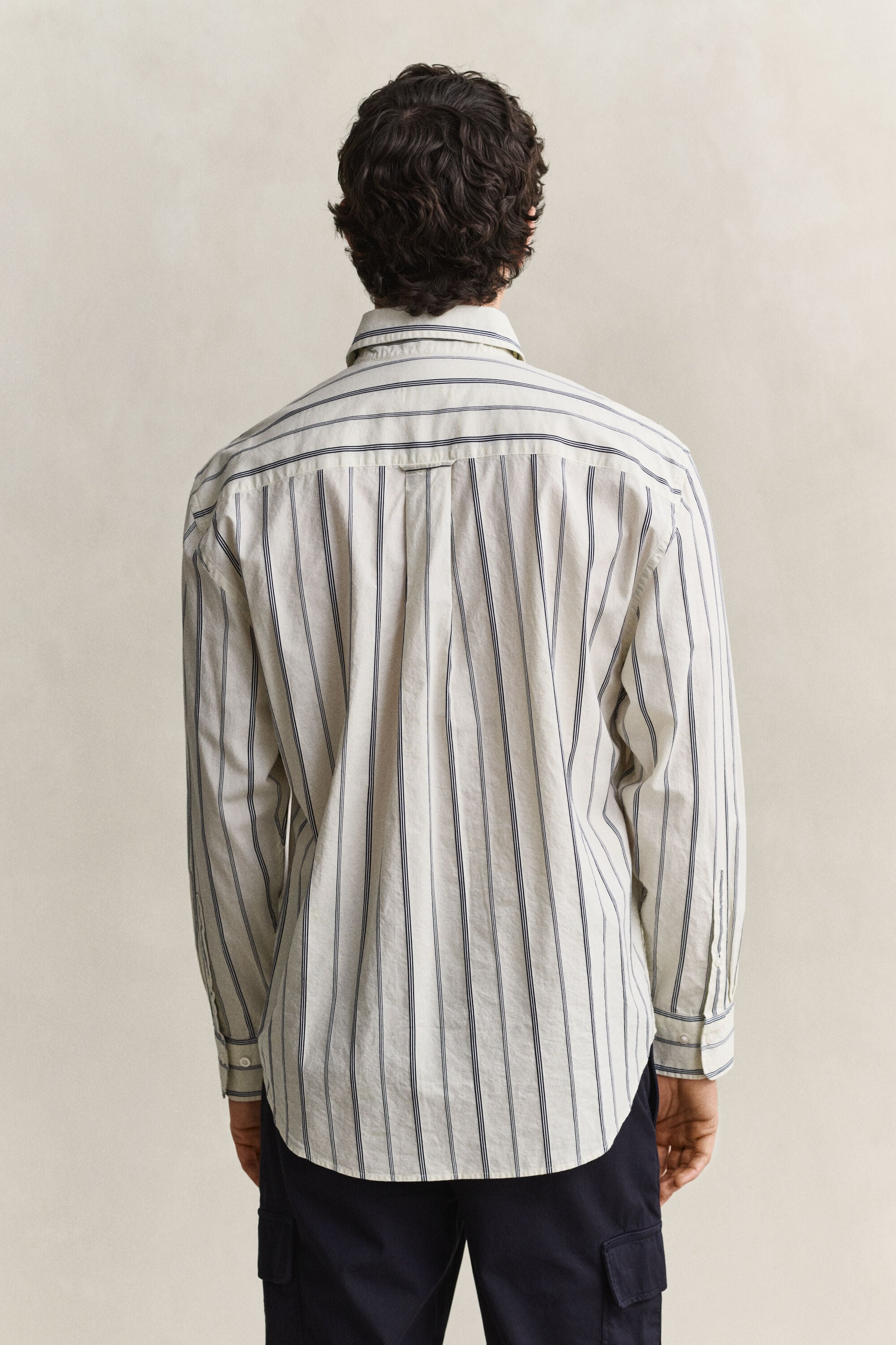 Relaxed fit dobby-stribet skjorte