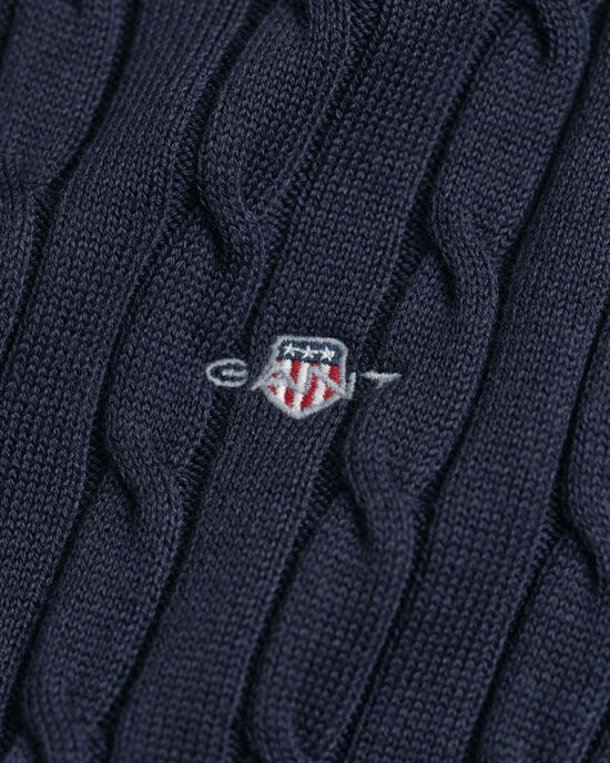 Teen Girls kjole af strækbomuld med kabelstrik