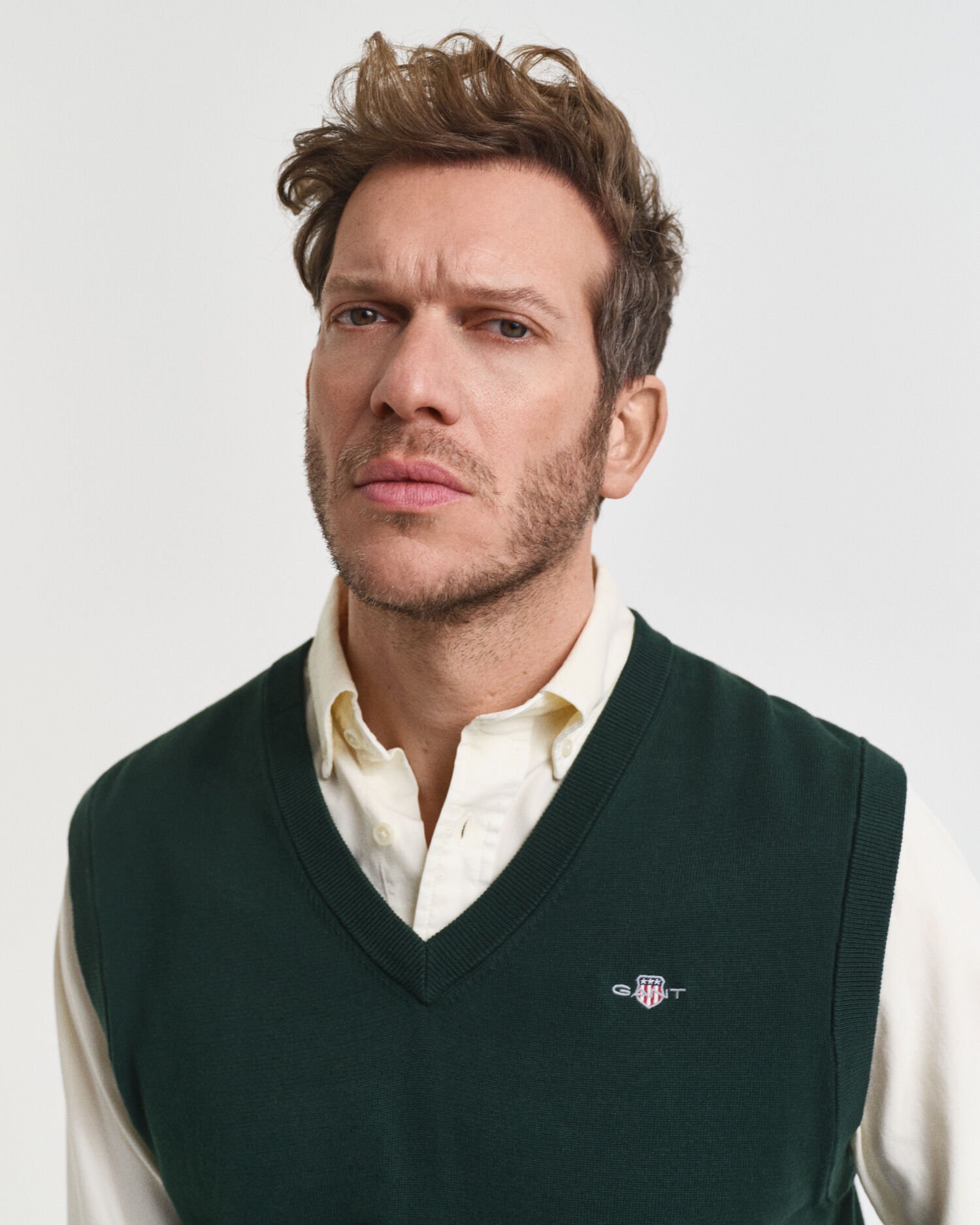 Klassisk vest af bomuld