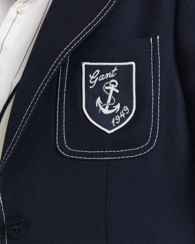 Bullion-blazer med kontrastsyning