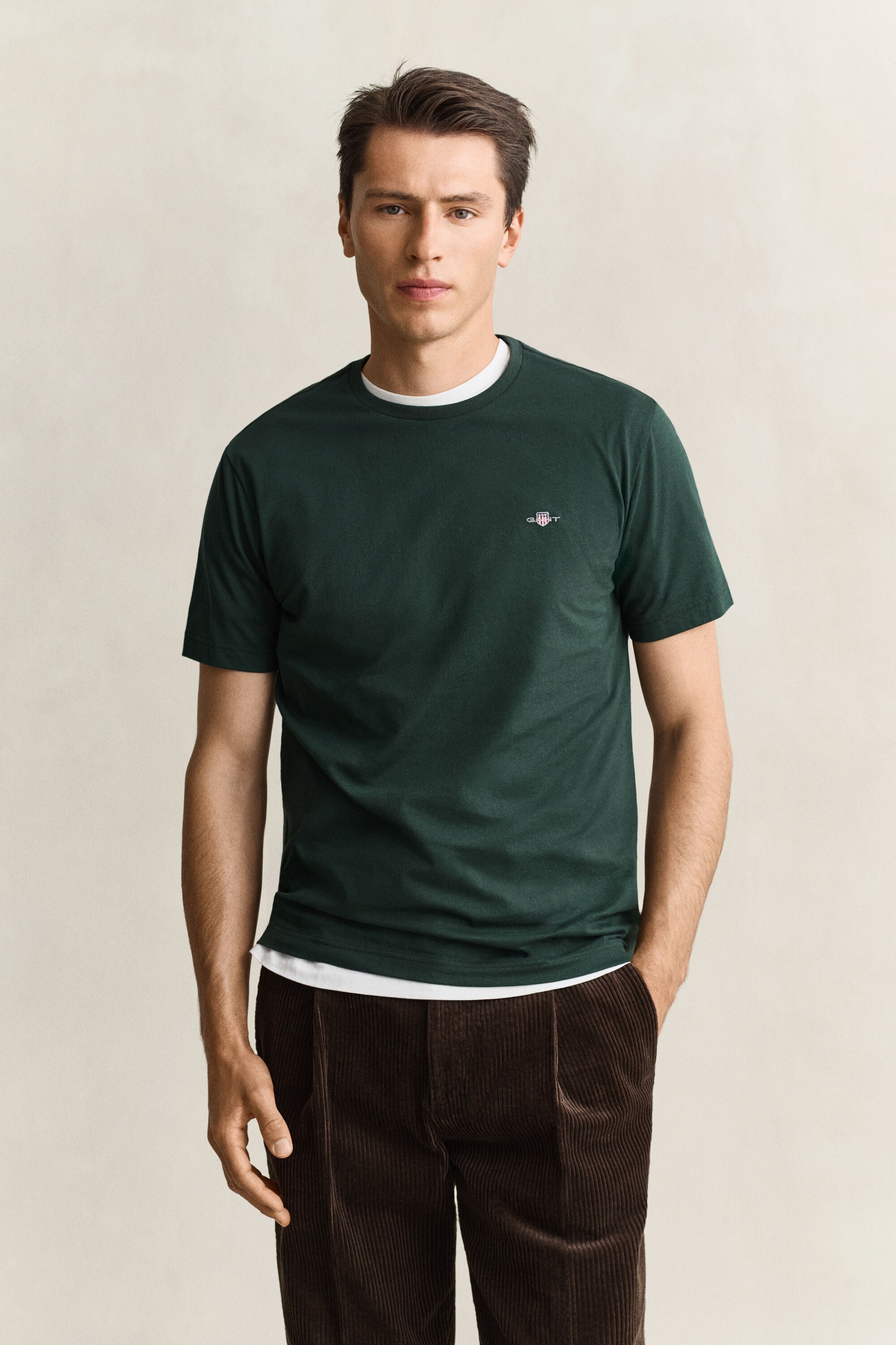 Regular T-shirt med skjold