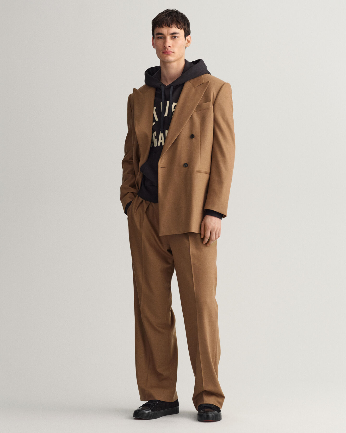 Oversized jakkesæt-blazer af flannel