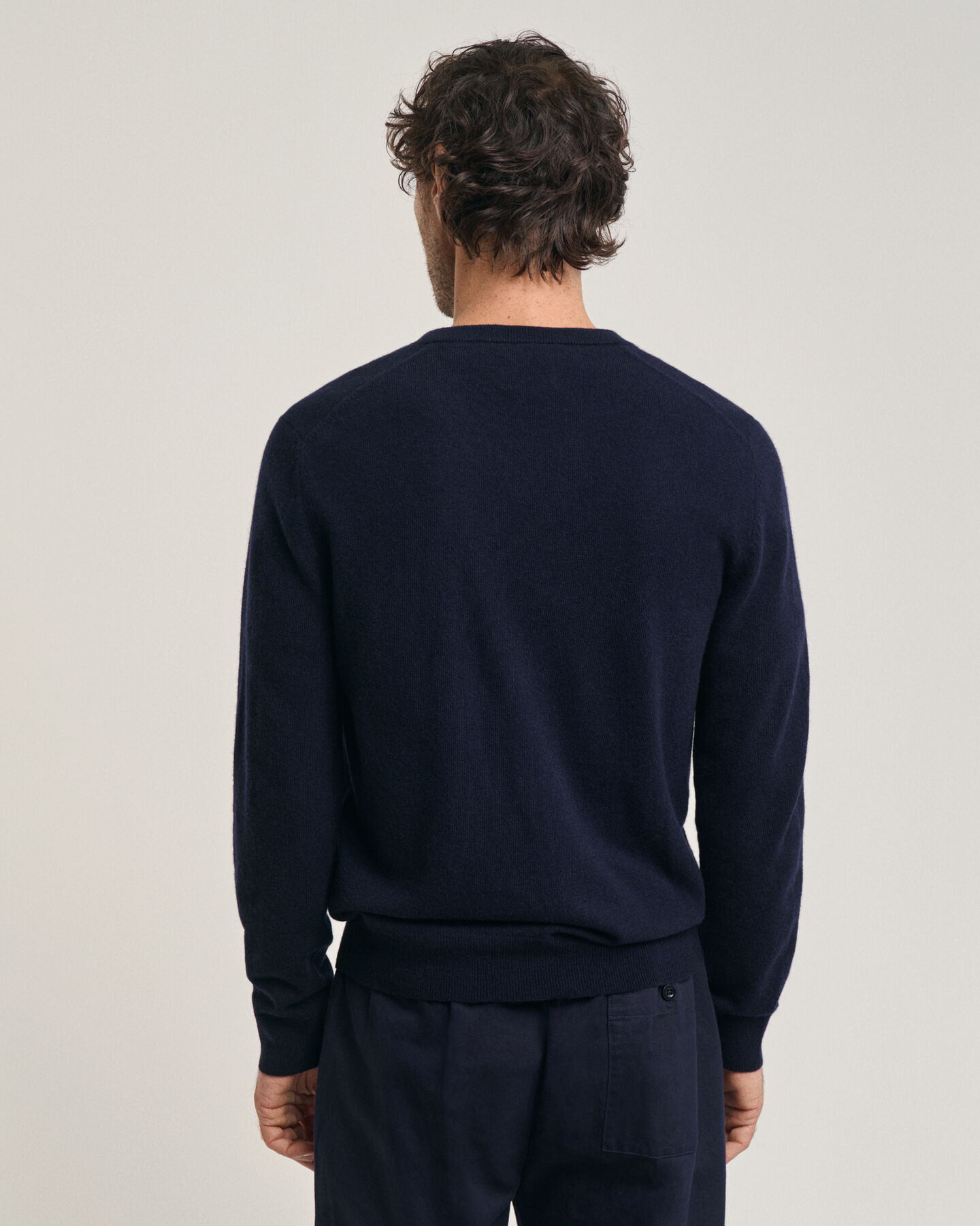 Seasonal Essential sweater med V-hals af ekstra fin lammeuld