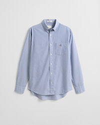 Regular fit klassisk poplin skjorte med bankerstriber