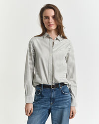 Regular fit klassisk stribet poplin-skjorte