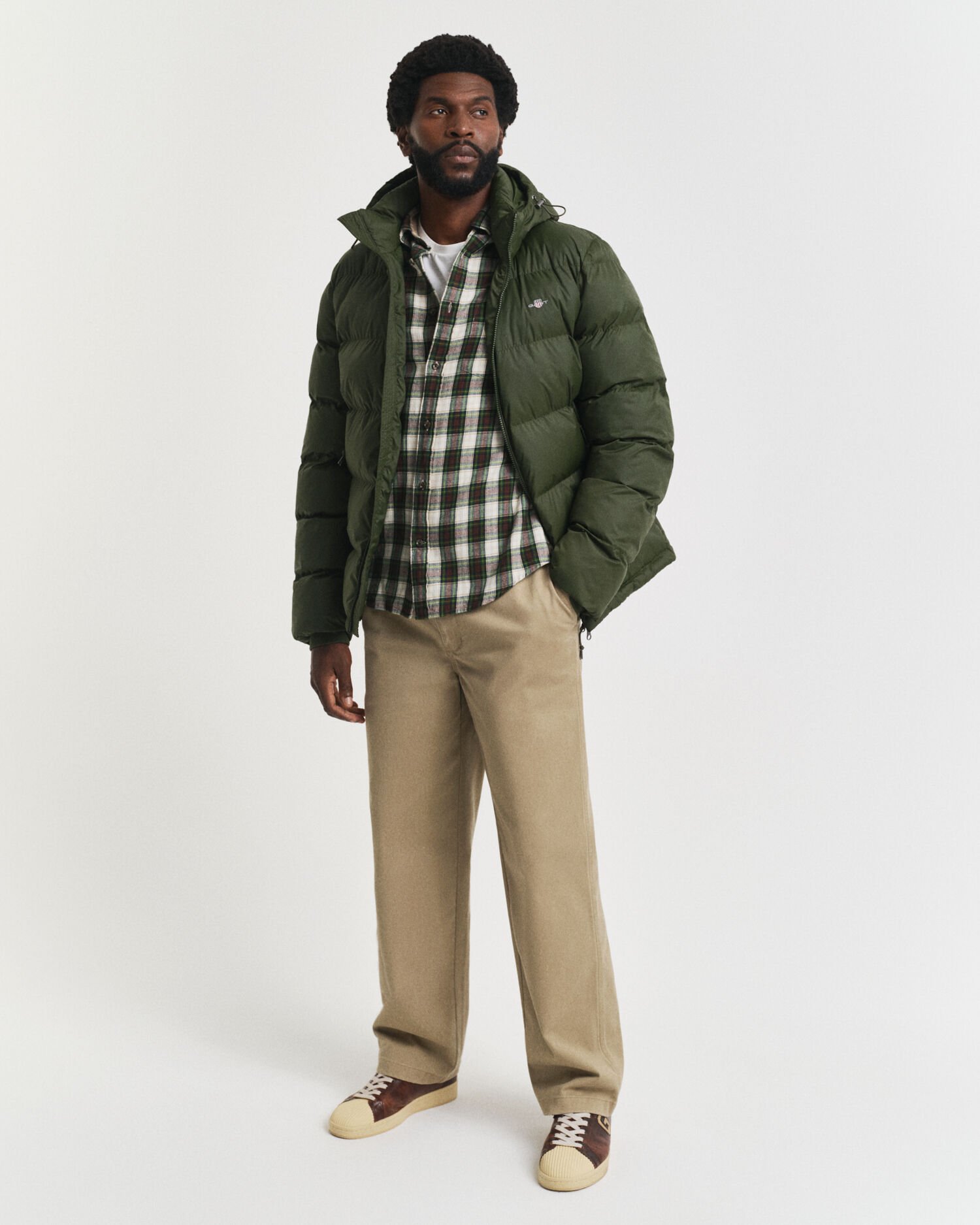Regular fit ternet Windblown flannelskjorte