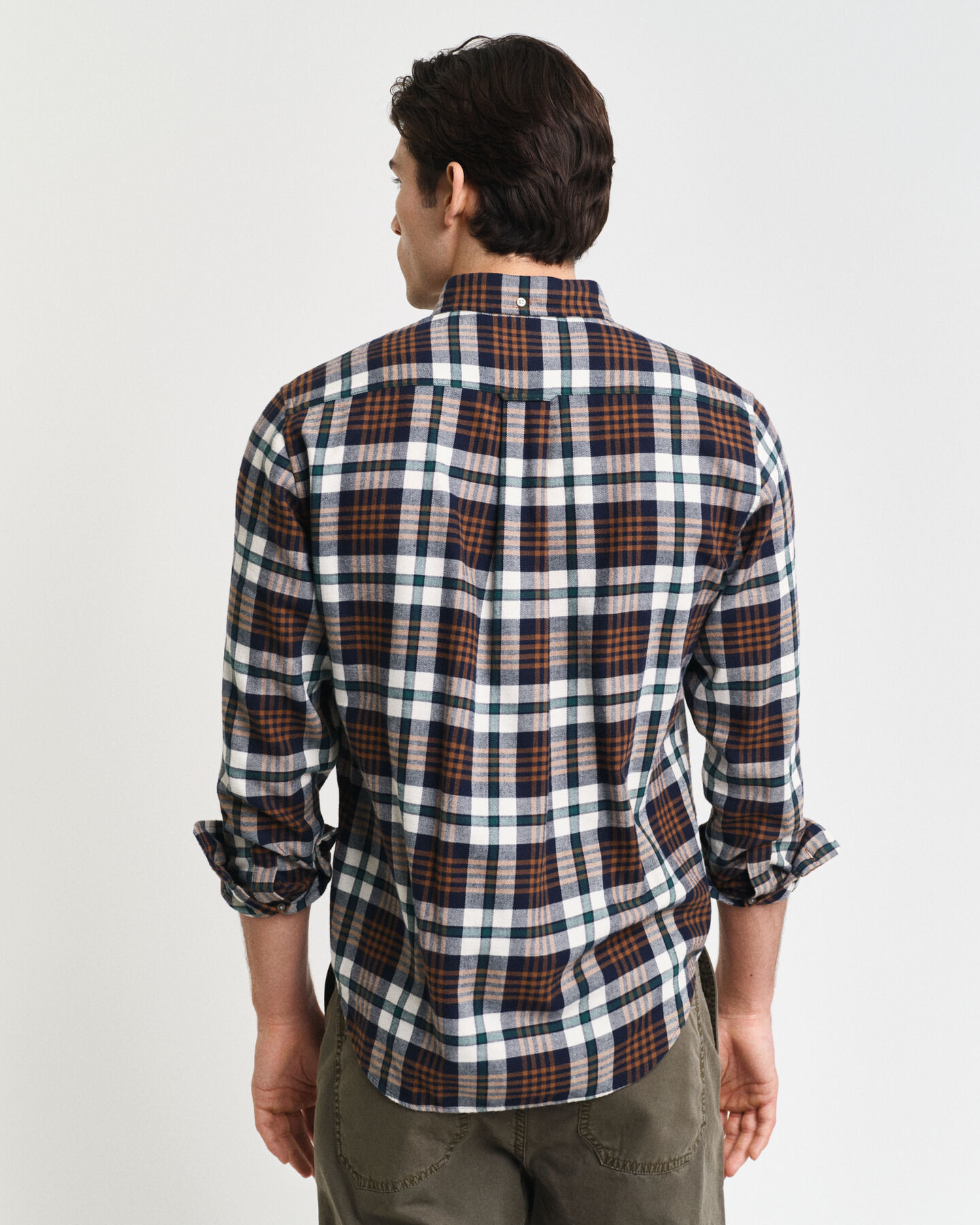 Regular fit skotskternet flannelskjorte