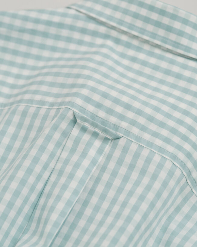 Regular fit gingham poplin skjorte