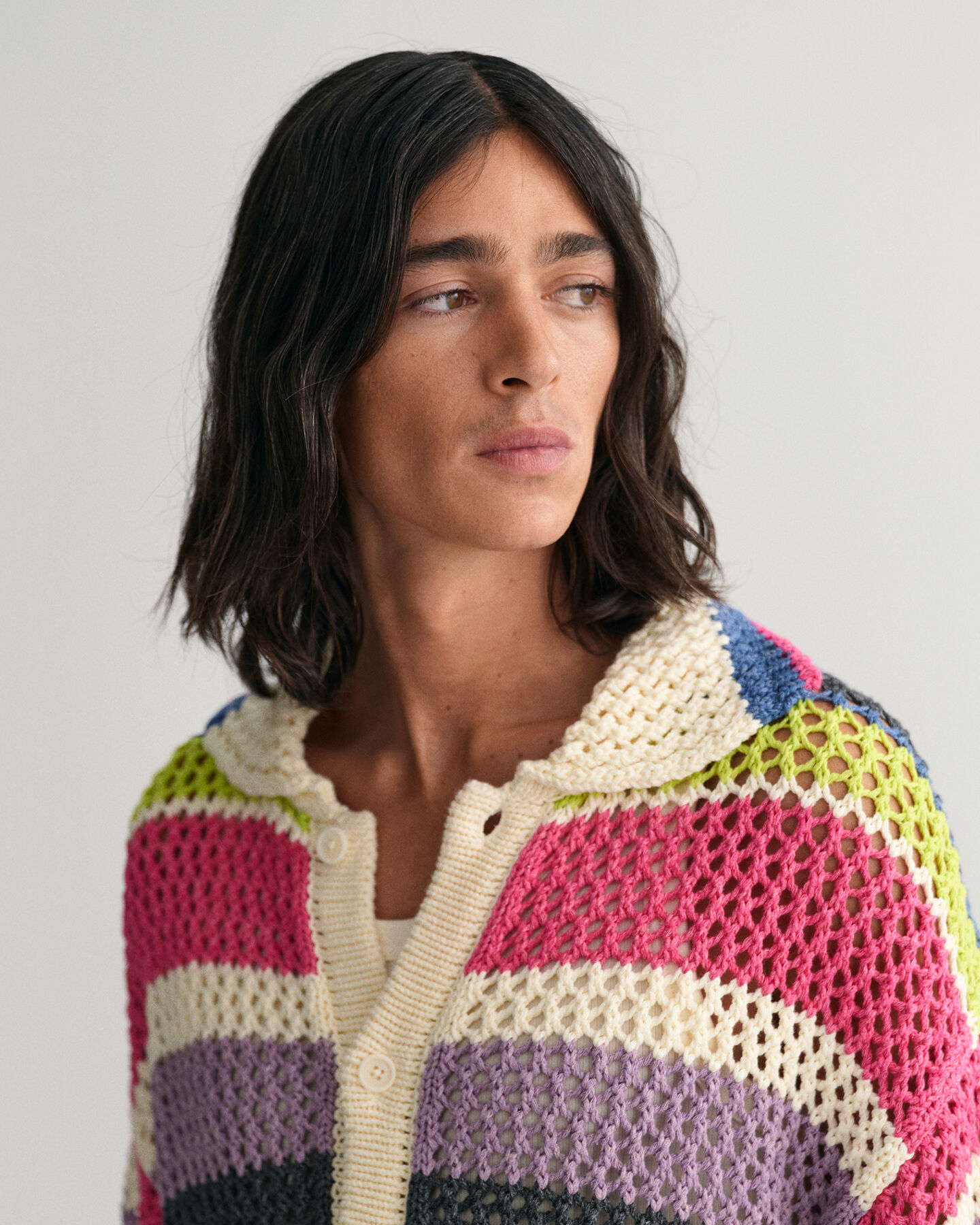 &Aring;ben Texture polosweater