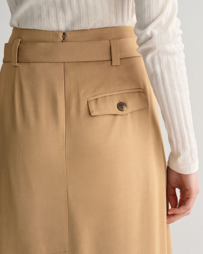 Plisseret sl&aring;-om chino-nederdel